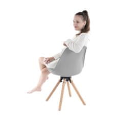 KONDELA Otočná jídelní židle Etosa - světle šedá / buk