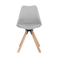 KONDELA Otočná jídelní židle Etosa - světle šedá / buk