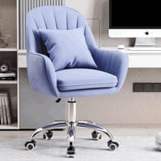 KONDELA Kancelářská židle Klian - modrá (Velvet) / chrom