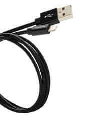 Canyon nabíjecí kabel Lightning MFI-3, opletený, Apple certifikát, délka 1m, černá