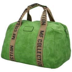 MaxFly Cestovní dámská koženková kabelka Gita, zelená