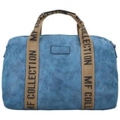 MaxFly Cestovní dámská koženková kabelka Gita, světle modrá