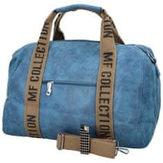 MaxFly Cestovní dámská koženková kabelka Gita, světle modrá