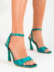 Amiatex Pohodlné sandály zelené dámské na jehlovém podpatku, odstíny zelené, 37