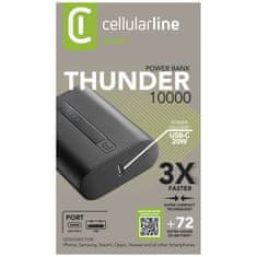 CellularLine Powerbanka Cellularline Thunder 10 000 mAh, černá