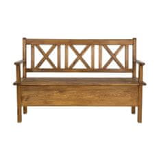 Massive Home Dřevěná lavice Corona XIII s područkami - výběr moření