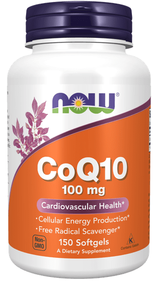 NOW Foods CoQ10 (koenzym Q10) 100 mg, 150 kapslí