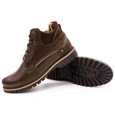 Pánské zateplené sněhové boty 885 brown velikost 48