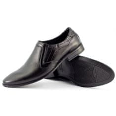 LUKAS Pánská společenská nazouvací obuv 284 černá velikost 46