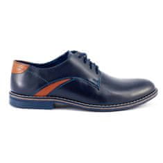 LUKAS Elegantní pánská obuv 253LU navy blue velikost 45