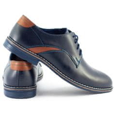 LUKAS Elegantní pánská obuv 253LU navy blue velikost 45
