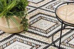 Dywany Łuszczów Kusový koberec Cooper Sisal Aztec 22224 ecru/black – na ven i na doma 80x150