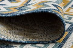 Dywany Łuszczów Kusový koberec Cooper Sisal Aztec 22218 ecru/navy – na ven i na doma 80x150