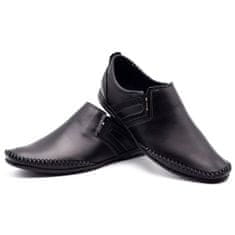 Pánská kožená obuv 711 černá velikost 45