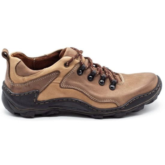 KENT Pánské kožené boty Trappers 207 brown