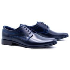 Pánská společenská obuv 447 navy blue velikost 48