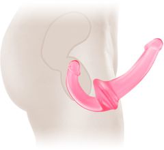 XSARA Strap on bez pásů - dva penisy do vagíny a análu dvojité dildo 2v1 – 77133762