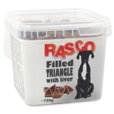 RASCO Pochoutka Dog plněné trojúhelníčky s játry 600 g