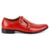 Monki 287LU červené kožené společenské boty velikost 46