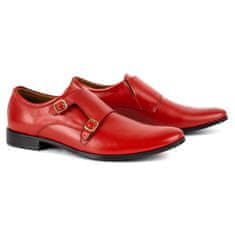 LUKAS Monki 287LU červené kožené společenské boty velikost 45