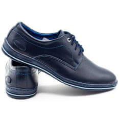 LUKAS Pánská kožená obuv 295LU navy blue velikost 44