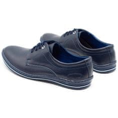 LUKAS Pánská kožená obuv 295LU navy blue velikost 44