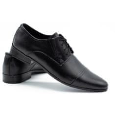 LUKAS Pánská společenská obuv z kůže 286 černá velikost 46