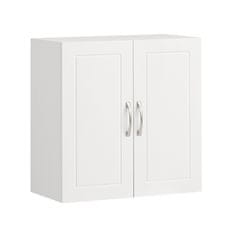 SoBuy FRG231-W Nástěnná skříňka se dvěma dveřmi Koupelnová skříňka Kuchyňská skříňka Bílá 60x60x30cm