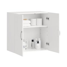 SoBuy FRG231-W Nástěnná skříňka se dvěma dveřmi Koupelnová skříňka Kuchyňská skříňka Bílá 60x60x30cm