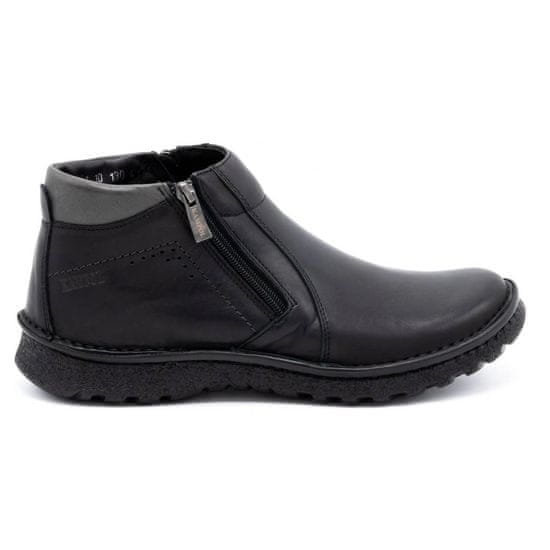 Pánské kožené boty 130KA černé