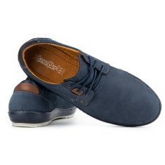 Pánská kožená obuv 24KAM navy blue velikost 45