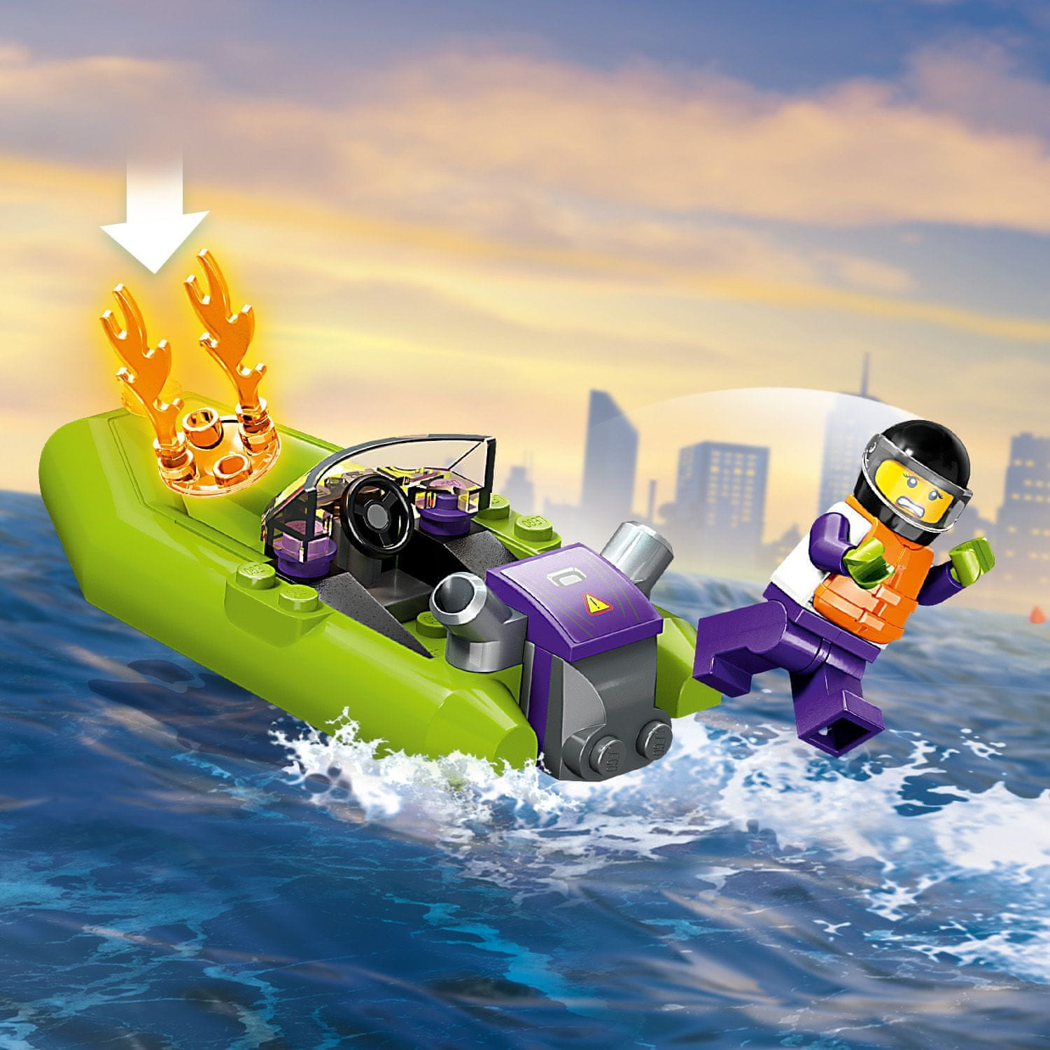 LEGO City 60373 Hasičská záchranná loď a člun