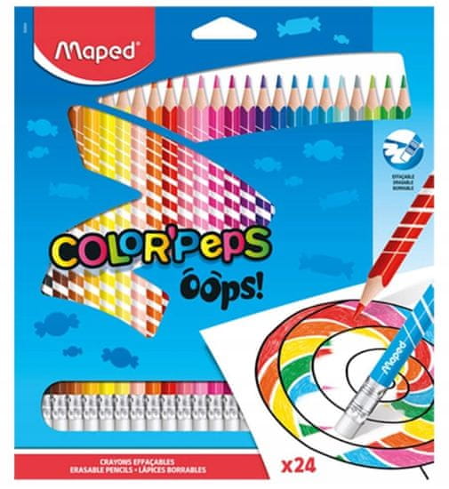 Maped Colorpeps Jejda, trojúhelníkový s gumou 24