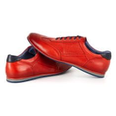 Pánská kožená obuv 64/39 červená velikost 45