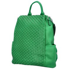 Maria C. Osobitý dámský koženkový batoh Zita, zelená