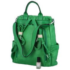 Maria C. Osobitý dámský koženkový batoh Zita, zelená