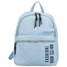 Turbo Bags Trendový dámský koženkový batoh s potiskem Lia, světle modrý