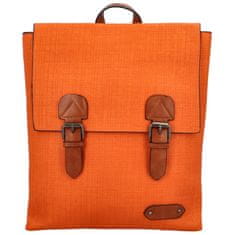 Turbo Bags Trendový dámský koženkový batoh Nava, oranžový