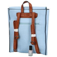 Turbo Bags Trendový dámský koženkový batoh Nava, světle modrý