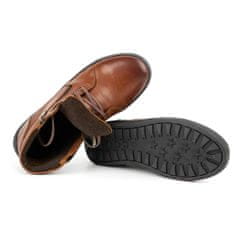 Pánské zateplené kožené boty 120KAM velikost 45