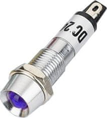 HADEX kontrolka 12V LED modrá do otvoru 8mm