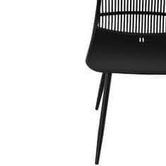 Greatstore Plastová moderní židle s prolamovaným opěradlem do 150 kg 4 ks černá
