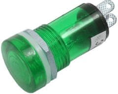 HADEX Kontrolka 12V zelená, průměr 18mm