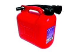 HADEX Plastový kanystr na benzín, PHM, 5 L, červený