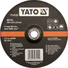 YATO Brusný kotouč na kov, 125 mm, INOX - YT-6124
