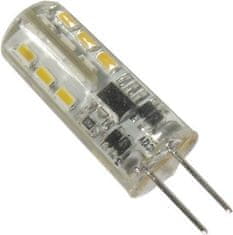 HADEX Žárovka LED G4 bílá, 12V/1,6W, 24x SMD3014, silikonový obal