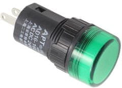 HADEX Kontrolka 12V LED 19mm, AD16-16E, zelená