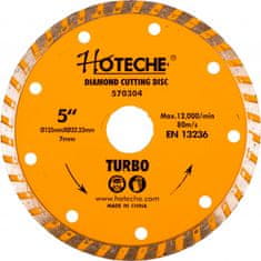 Hoteche Diamantový řezný kotouč 125 mm, TURBO - HT570304