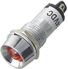 HADEX kontrolka 12V LED červená do otvoru 12mm