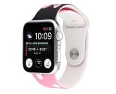 Symfony Řemínek pro apple watch 38/40, silikon puntíky růžové